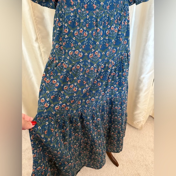 Roller Rabbit Hampton Mabel Midi Dress Floral Blue Size S EUC - Picture 3 of 14